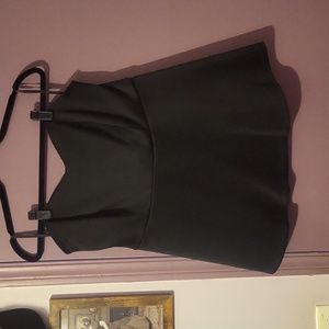 Strapless sweetheart peplum shirt